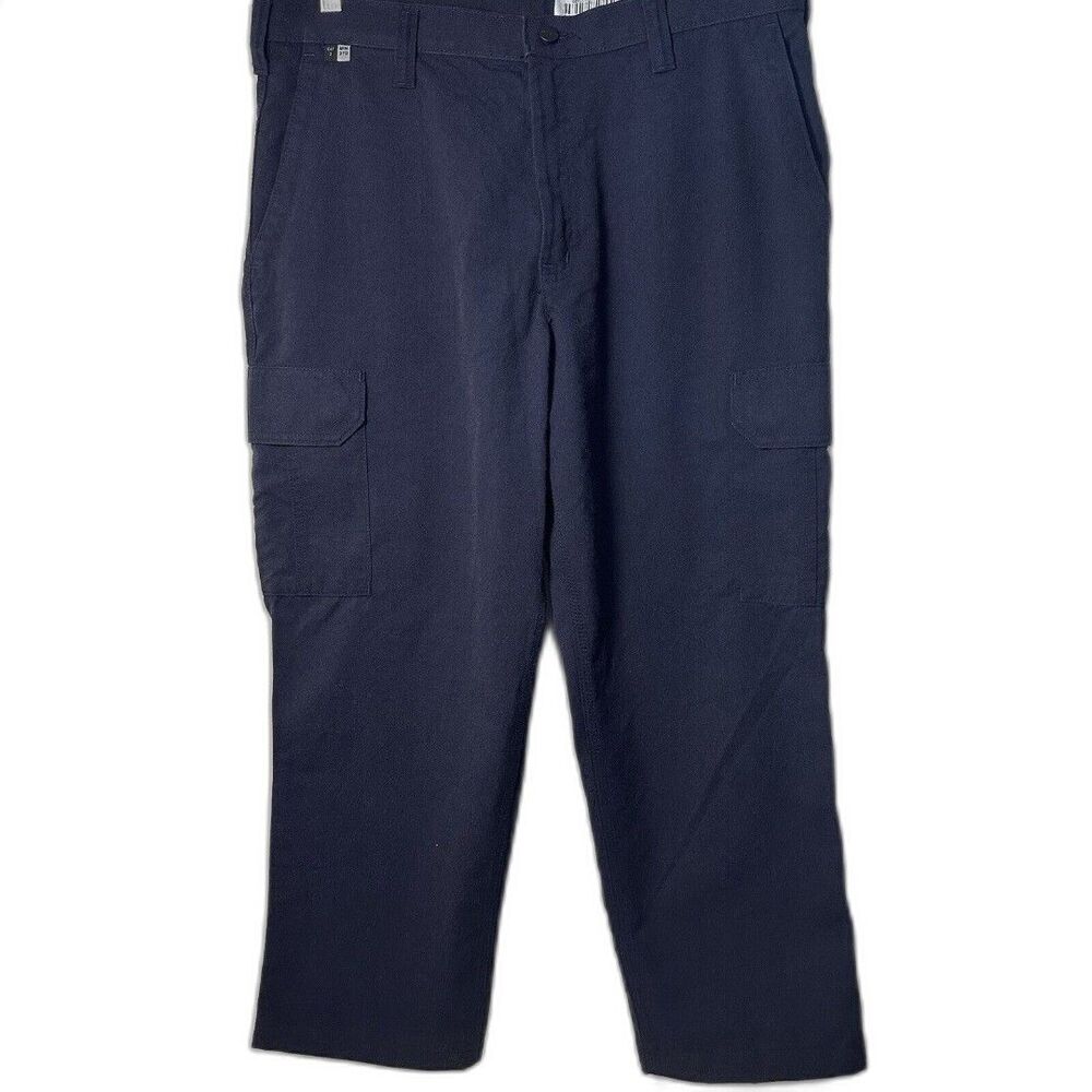 Carhartt FR Pants Loose Fit Cargo Workwear Navy Blue 34x27 Pockets Nfpa 2112